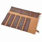 WONDERCHEF Professional Leather Knife Roll – 5-Slot Chef Knife Storage Bag